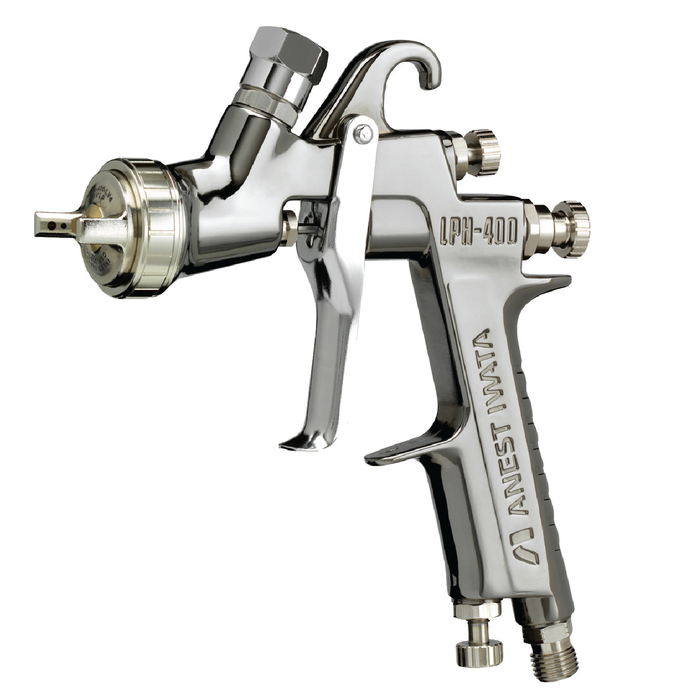 Iwata 5550 LPH400 LPH-400-144LV HVLP Basecoat Gravity Fed Spray Gun, 1.4mm LV4 Silver Tip