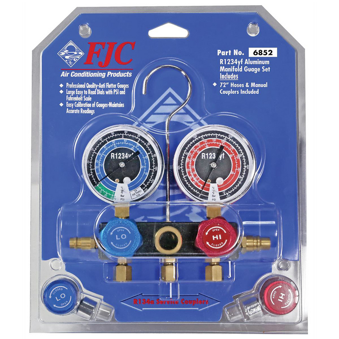 FJC 6852 72" R1234YF Manifold Gauge Set