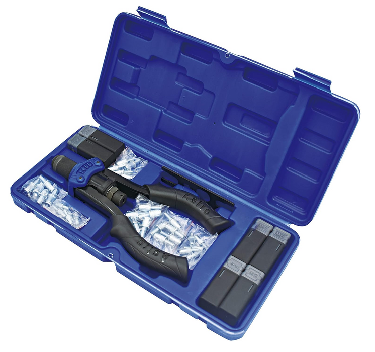 Astro Pneumatic 1455 Metric & SAE Hand Rivet Stud Setter Kit