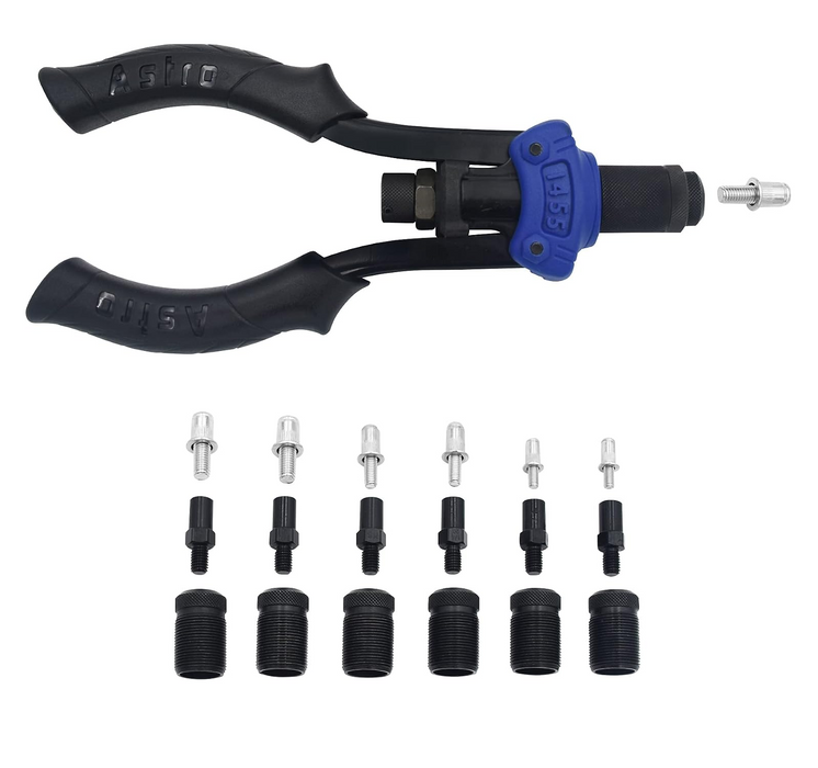 Astro Pneumatic 1455 Metric & SAE Hand Rivet Stud Setter Kit