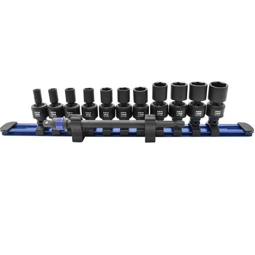 Astro Pneumatic 78111 12 Piece 1/4" Square & Hex Drive Magnetic Universal Impact Socket Set
