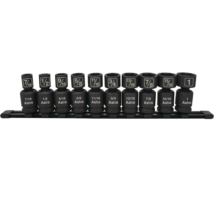 Astro Pneumatic 78240 1/2" Drive SAE Universal Nano Pinless Impact Sockets
