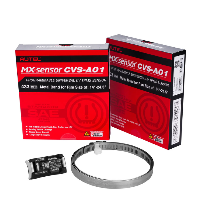 Autel 300170 CV TPMS Sensor with Metal Band for 14-24.5" Rims