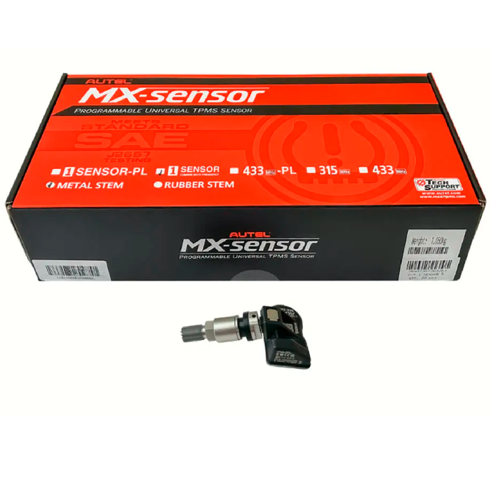 Autel MX-Sensor 1-Sensor M Programmable Universal TPMS Sensor w Metal Stem - 20 Pack