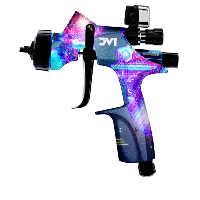 Devilbiss 905922 DV1 Basecoat New School Limited Edition Spray Gun Kit with Digital Air Gage