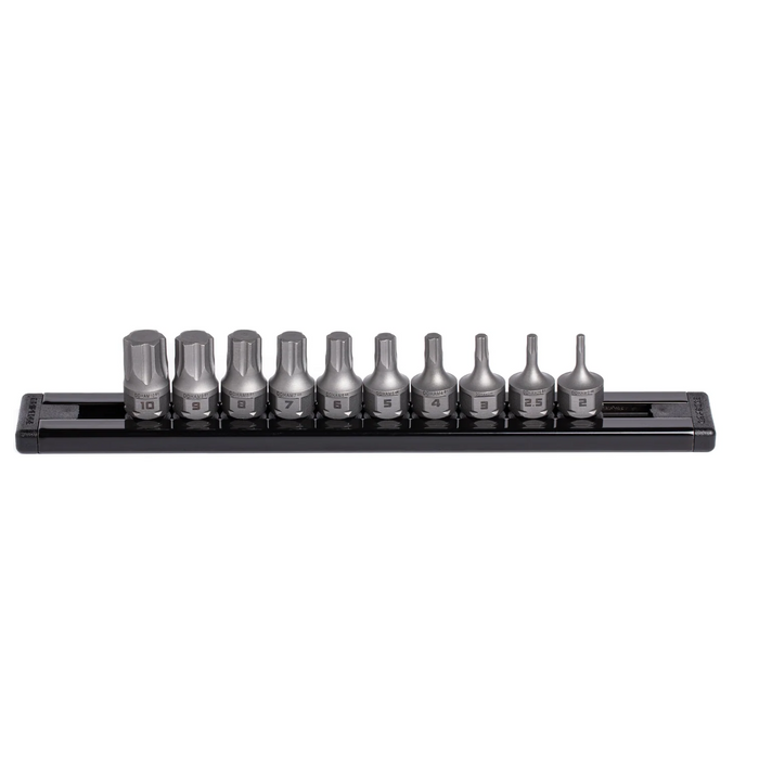 GripEdge DDHAM10S 10-Piece RPT 1/4'' Drive Low-Profile Metric Hex Dual Action Driver Bit Set