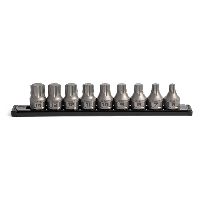 GripEdge DDHBM9S 9-Piece 3/8" Drive Low Profile Metric Hex Dual Action Driver Bit Set