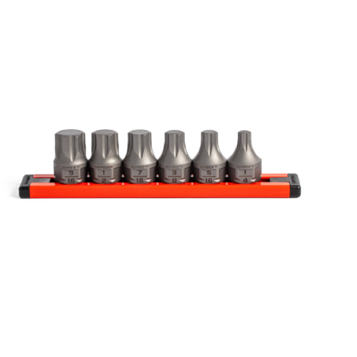 GripEdge DDHBS6S 6-Piece 3/8" Drive Low Profile SAE Hex Dual Action Driver Bit