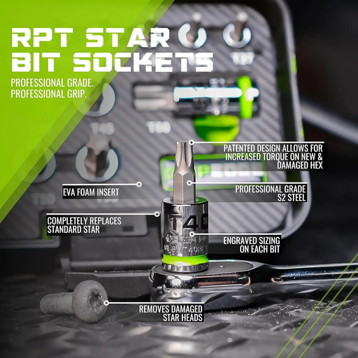 GripEdge GE14STSRPT RPT Star Driver Set - 14 Pieces