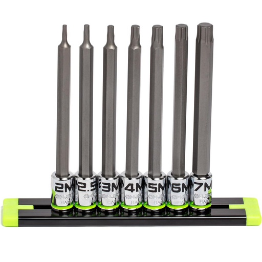 GripEdge HAM7LS 7-Piece 1/4" Drive Long Metric RPT Hex Driver Set
