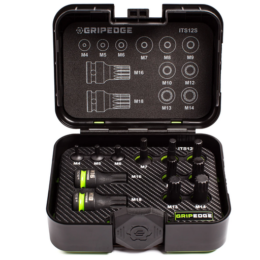 GripEdge ITS12S 12-Piece Impact RPT Triple Square Driver Set