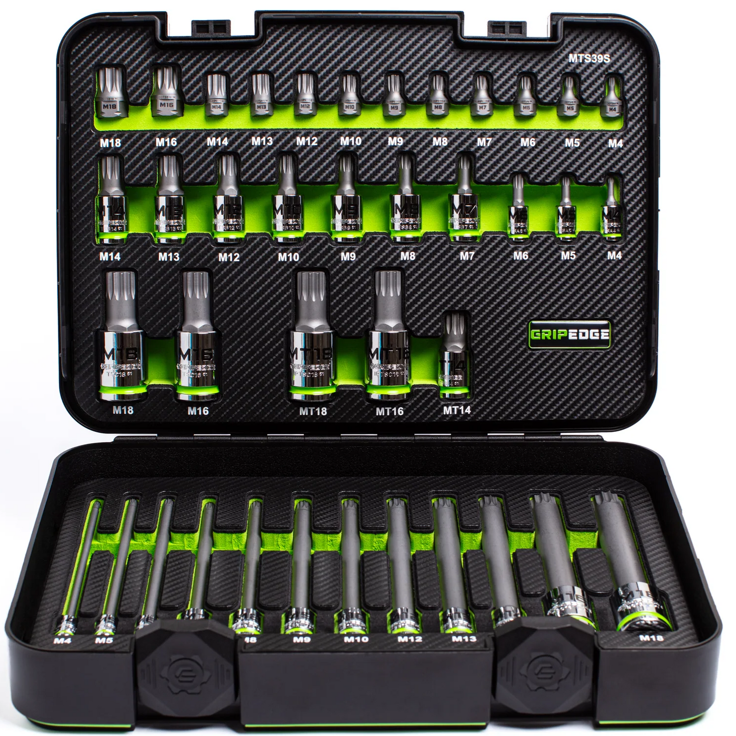 GripEdge MTS39S 39-Piece Master Triple Square Socket Set — 1SourceTool