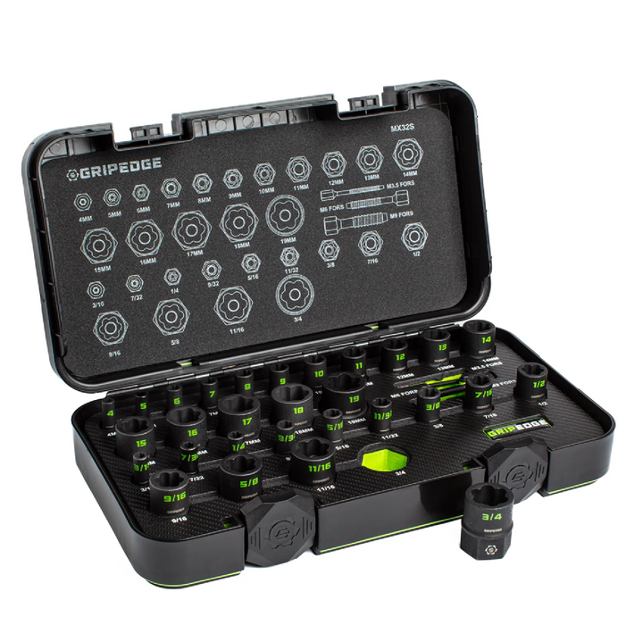 GripEdge MX32S 32-Piece Master Socket Extractor Set