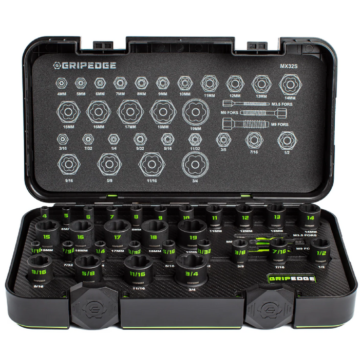GripEdge MX32S 32-Piece Master Socket Extractor Set