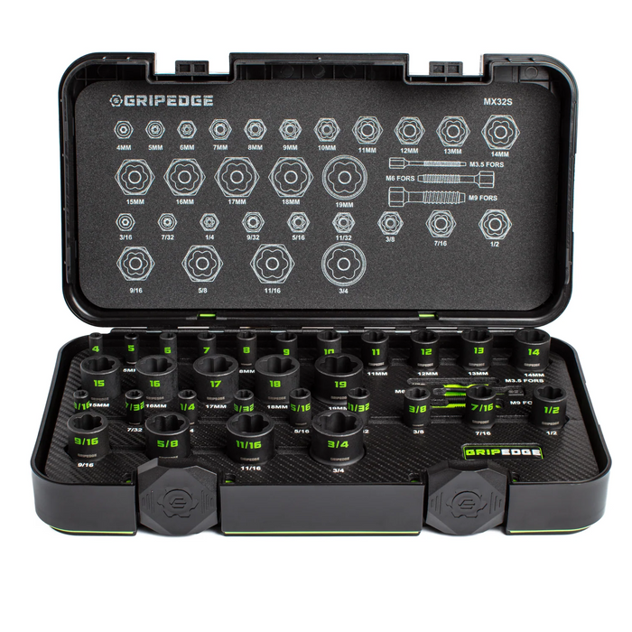GripEdge MX32S 32-Piece Master Socket Extractor Set