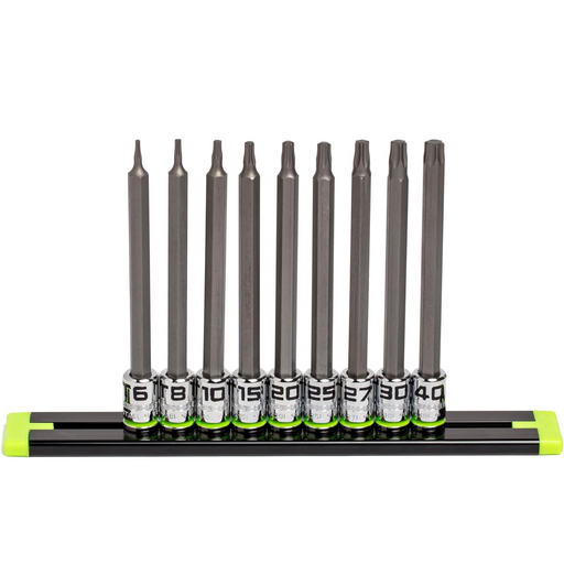 GripEdge STA9LS 9-Piece Long 1/4" Drive RPT Star Driver Set