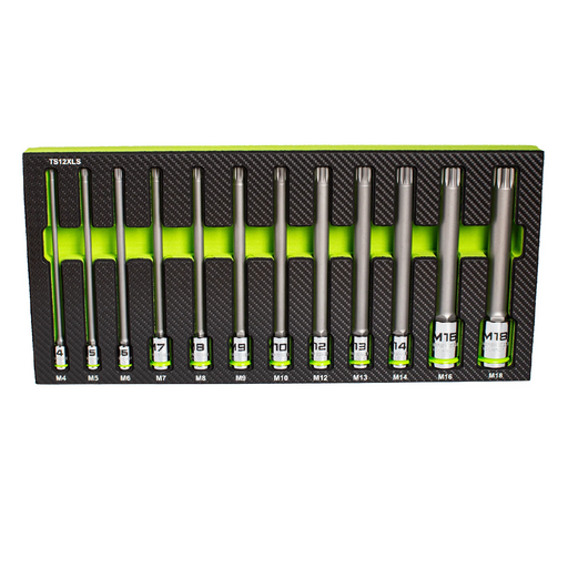 GripEdge TS12XLS 12-Piece Extra-Long RPT Triple Square Driver Set