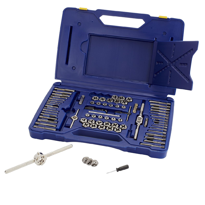 Hanson 26376 76-Piece SAE/Metric Tap and Die Set