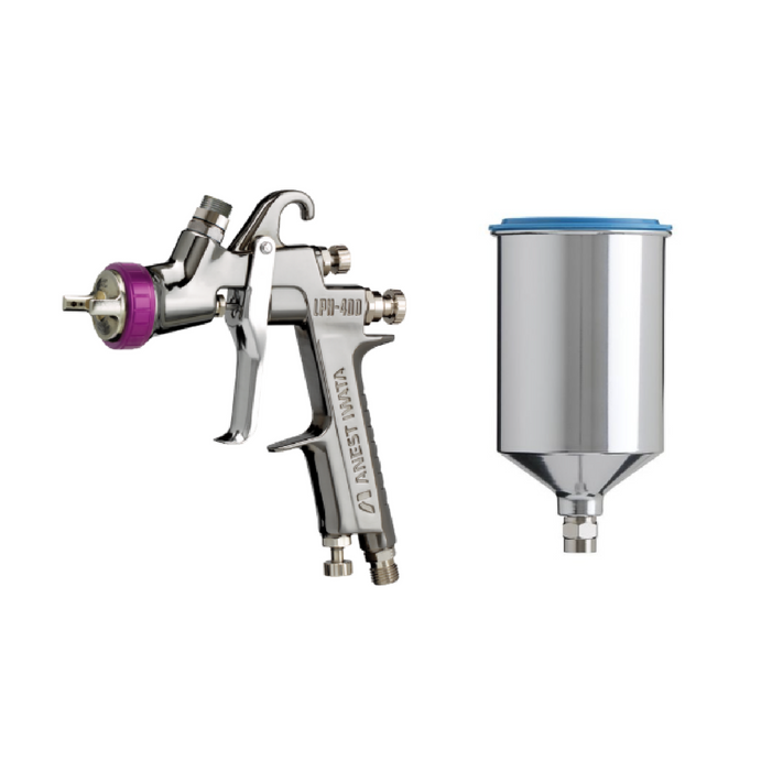 IWATA 5707 LPH400 LVB Gravity Fed Spray Gun, 1.4mm with 700ml Aluminum Cup