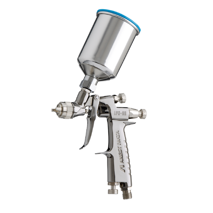 Iwata 4926 LPH80 LPH-80-122G HVLP Gravity Spray Gun, 1.2mm E2 with PCG2D-1 - 150ml Cup