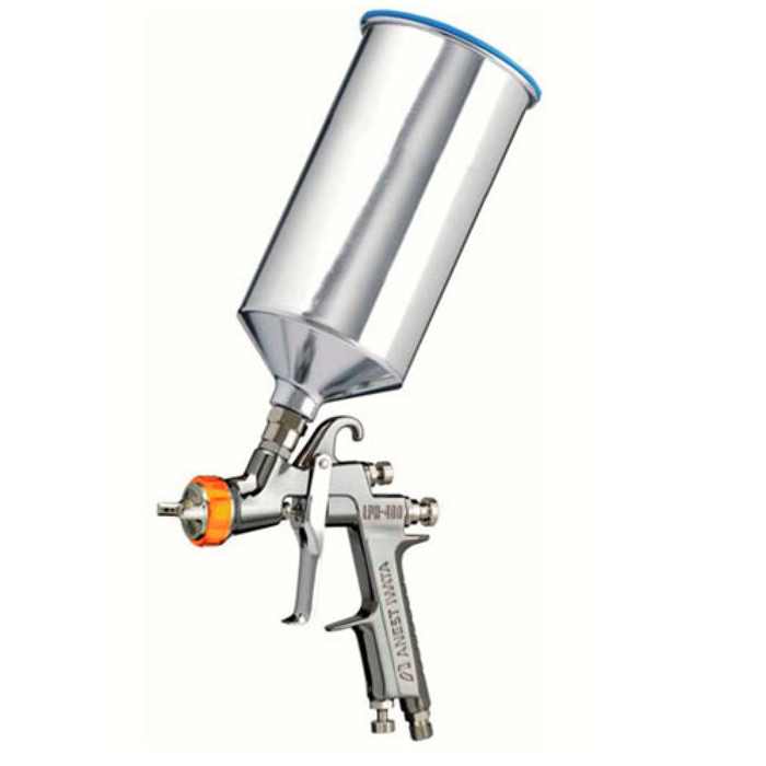 Iwata 5663 LPH400-LVX eXtreme Basecoat 1.3mm Gravity Spray Gun & 1000ml Center Post Gravity Cup