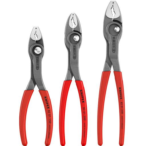 Knipex 002006US4 3-Piece Plastic Dipped TwinGrip Pliers Set