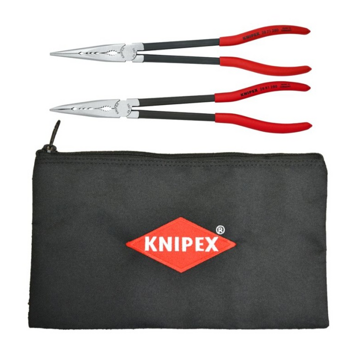 Knipex 9K0080128US 2-Piece XL Needle Nose Pliers Set with Pouch