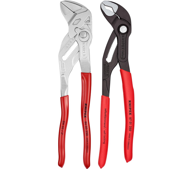 Knipex 9K0080147US 2-Piece 10" Cobra Water Pump and Pliers Wrench Set