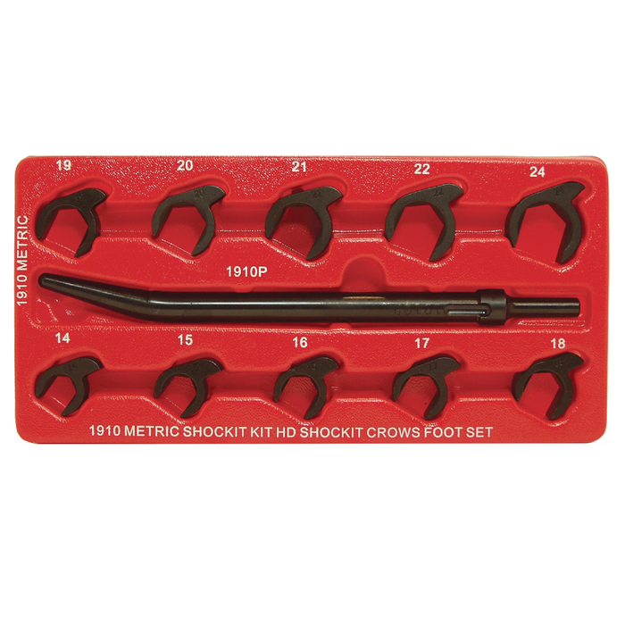 Lock Technology 1910 10-Piece Metric Shockit Crows Foot Set