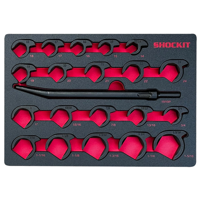 Lock Technology Shockit 1915FM 20-Piece Metric and SAE Crows Foot Wrench Set