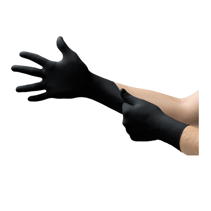 MicroFlex N64-S Onyx- Small Black Nitrile Gloves Case