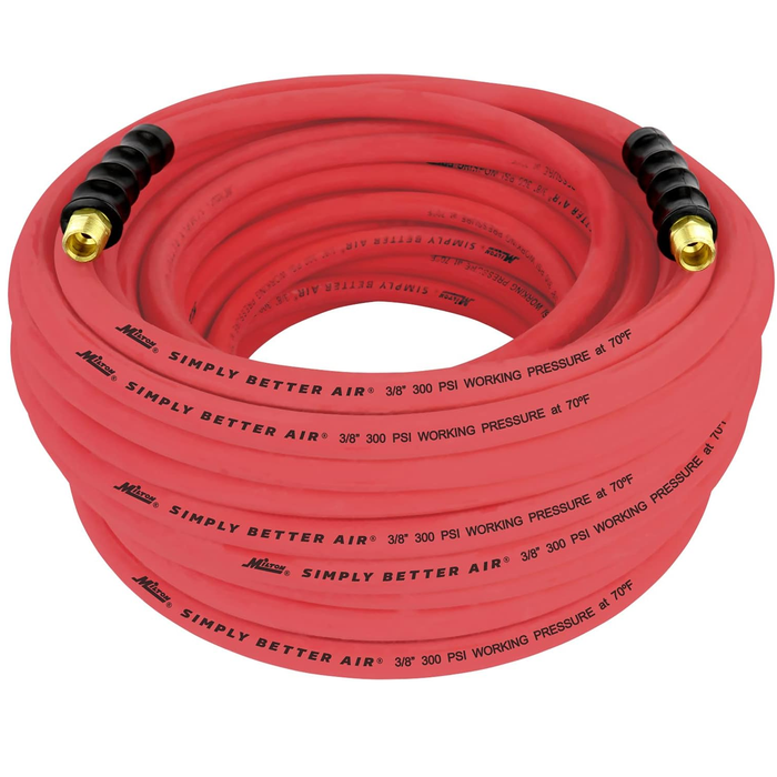 Milton ULR3810038 3/8" X 100' Ultra Lightweight Rubber Hose (3/8" Npt Ends)