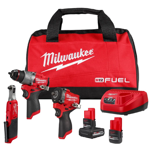 Milwaukee 3424-23 M12 FUEL 3-Tool Combo Kit