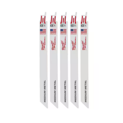 Milwaukee 48-00-5188 18 TPI 9" Super Sawzall Blade - 5 Pack