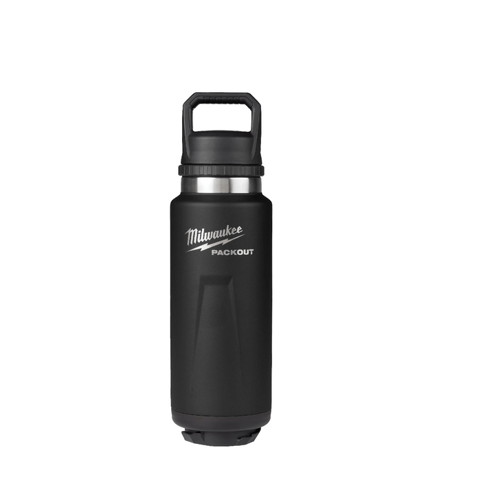 Milwaukee 48-22-8397B PACKOUT Black 36oz Insulated Bottle with Chug Lid