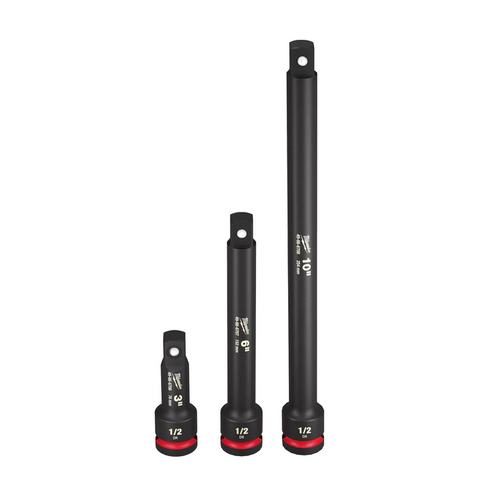 Milwaukee 49-66-6715 3-Piece 1/2" Drive Extension Set
