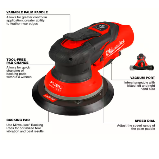 Milwaukee 2584-20 M12 FUEL 6" Random Orbital Sander (3/32")