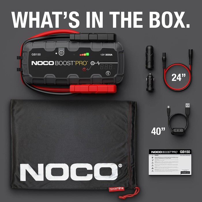 Noco GB150 Boost Pro 3000 Amp Jump Starter — 1SourceTool Noco GB150 Boost Pro 3000 Amp Jump Starter — 1SourceTool