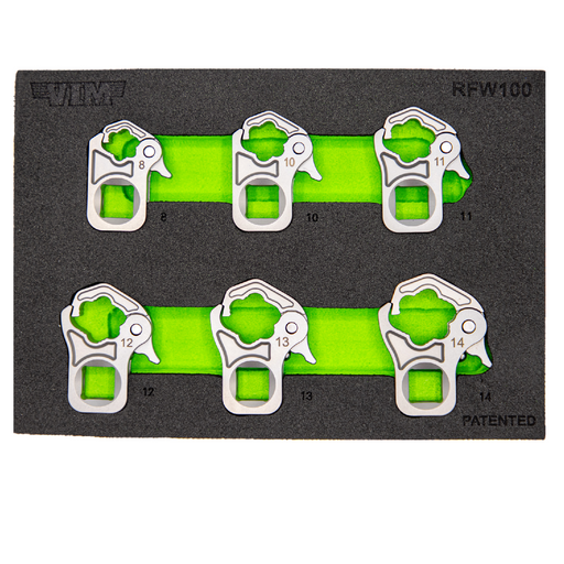 Vim Tools RFW100 6-Piece 3/8" Drive Ratcheting Flare Nut Wrench Set