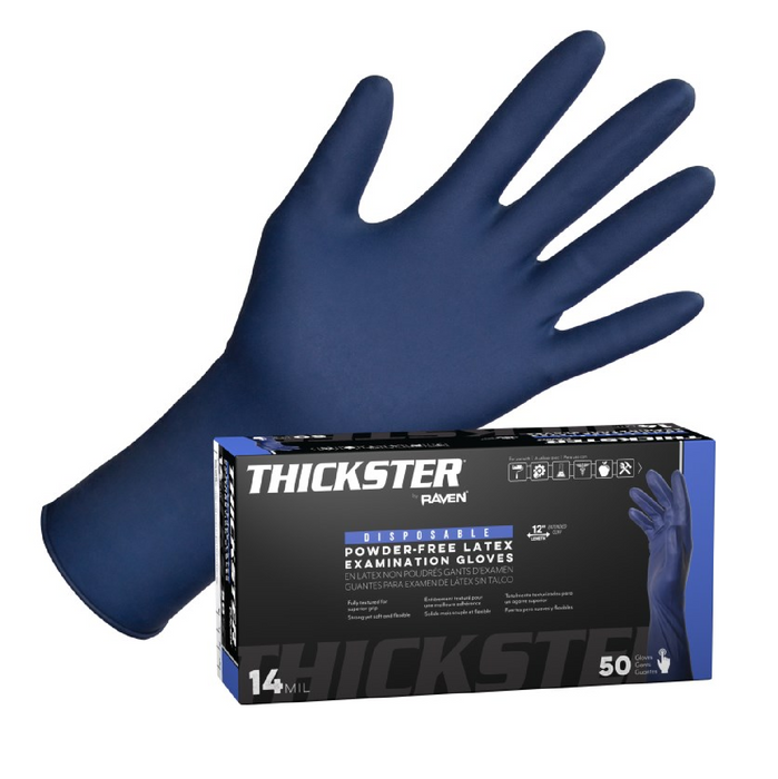 SAS Safety 6605 Thickster Textured Blue Gloves, Size XXL, Box of 50