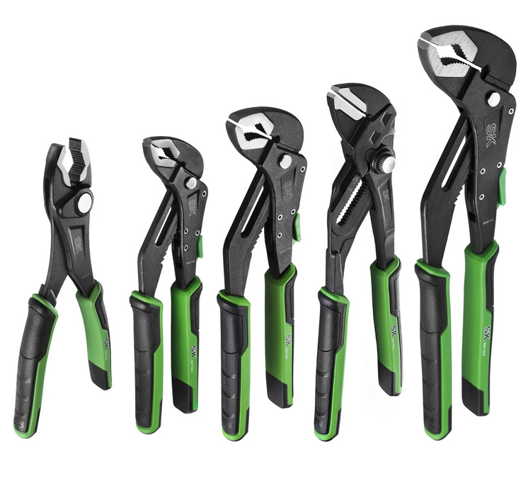 SK Tool 01458 5 Piece Dual-Material Multi-Purpose Pliers Set