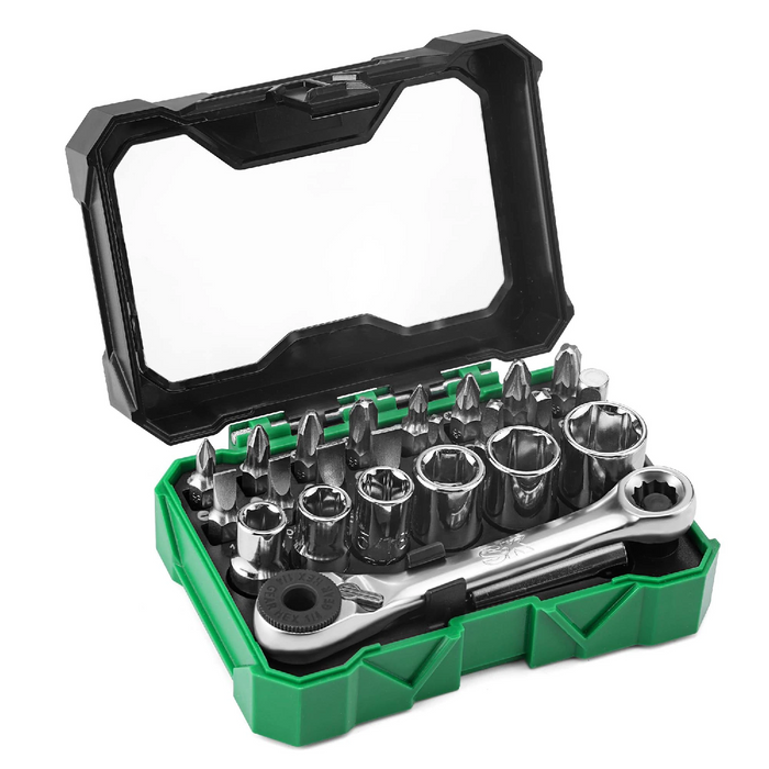 SK Tool SK03450 24-Piece Mini Ratcheting Bit Set