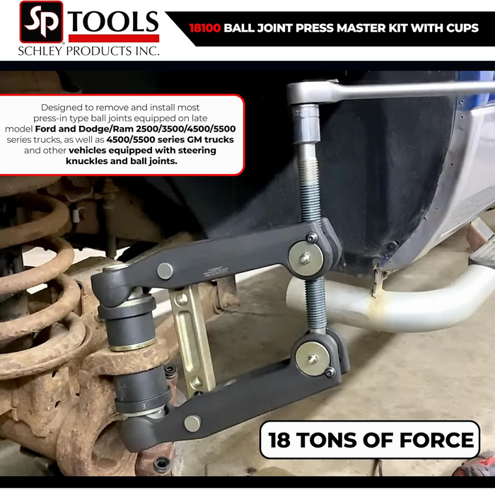 Schley 18100 High Pressure Ball Joint Press Kit with Cups