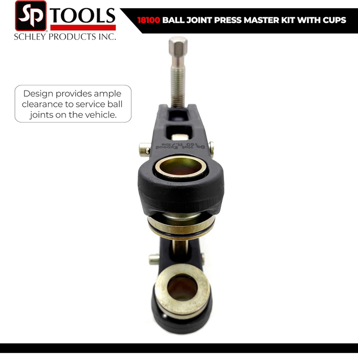 Schley 18100 High Pressure Ball Joint Press Kit with Cups