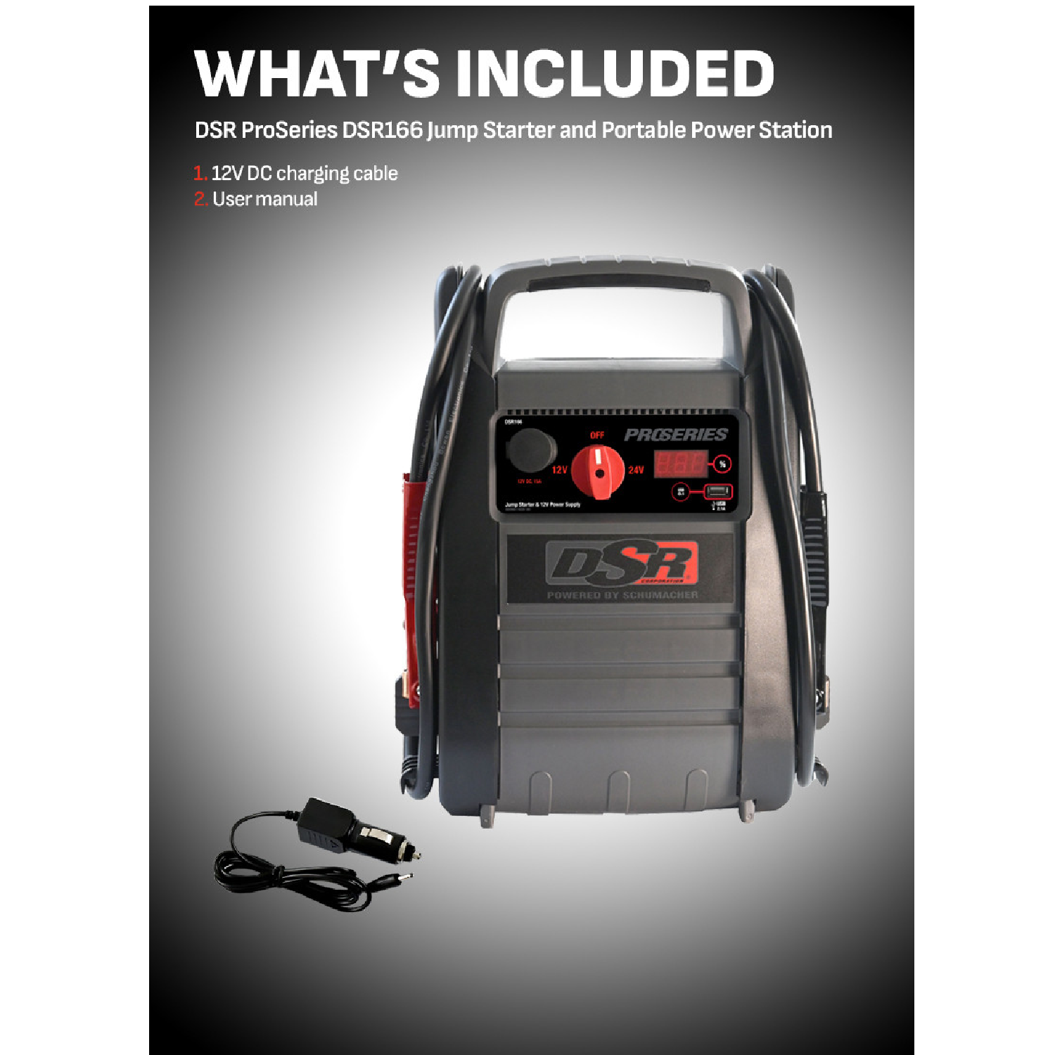 Schumacher DSR166 Proseries 4400 Amp 12V/24V Jump Starter Schumacher DSR166 Proseries 4400 Amp 12V/24V Jump Starter