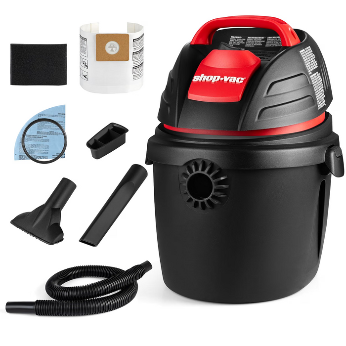 Shop Vac 9303511 2.5 Gallon 2.5 Peak HP Wet/Dry Portable Vacuum