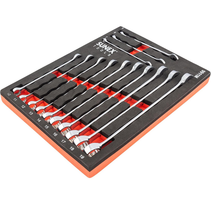 Sunex 9911M 13-Piece V-Groove Metric Wrench Set in EVA Foam Tray