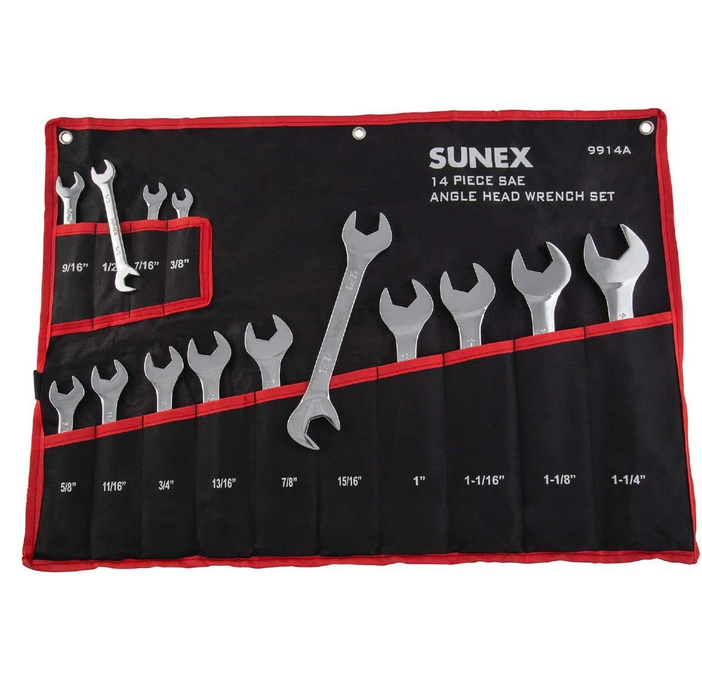 Sunex 9914A 14-Piece SAE Angle Head Wrench Set