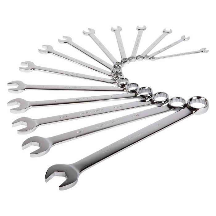 Sunex 9915A 14 Piece V-Groove SAE Combination Wrench Set