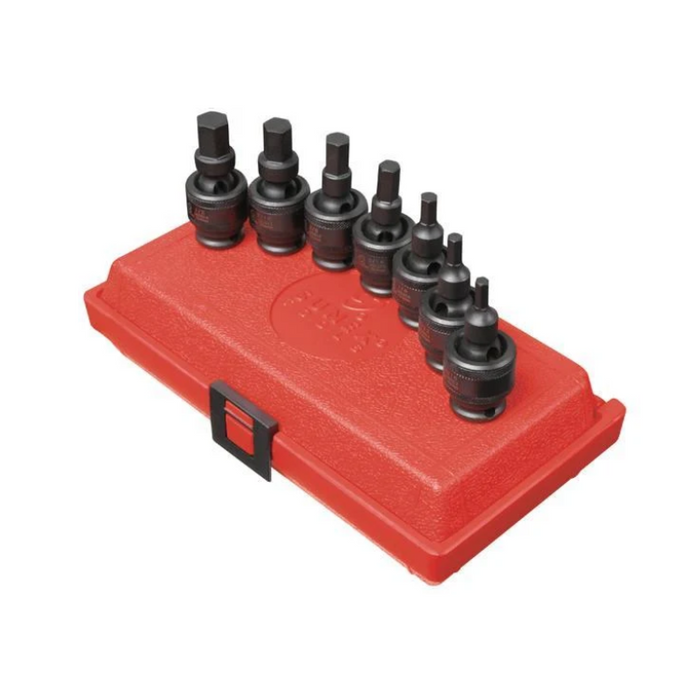 Sunnex 3658 7-Piece 3/8" Drive Flex Impact Hex Socket Set 3/16"-1/2"